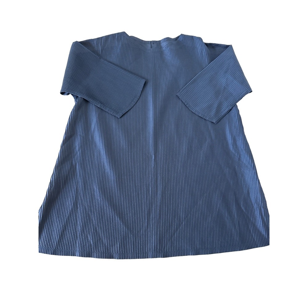 Yacco Maricard Navy Silk Blouse Size 2 (M/L)